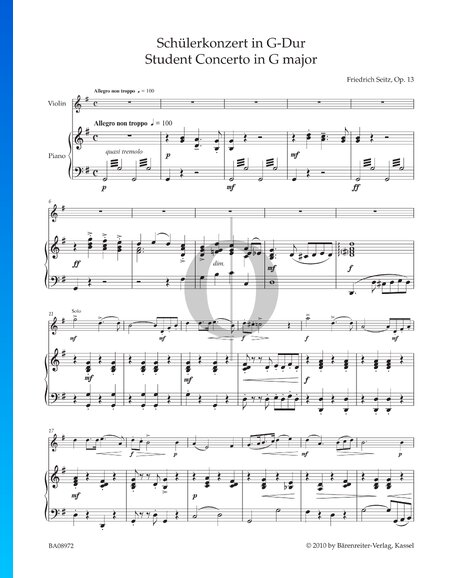 Schülerkonzert Nr. 1 G-Dur, Op. 13