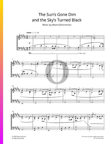 The Sun's Gone Dim And The Sky's Gone Black Sheet Music