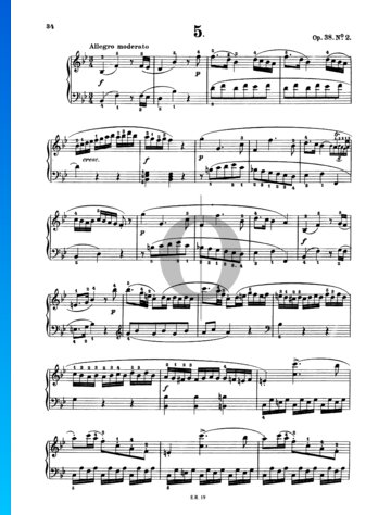 Sonatine in B-flat Major, Op. 38 No. 2 bladmuziek