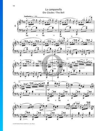The Bell, Op. 105 No. 4 Sheet Music
