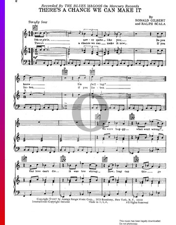 There's A Chance We Can Make It Sheet Music
