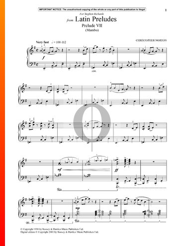 Latin Preludes 1: Prelude 7 (Mambo) Partitura