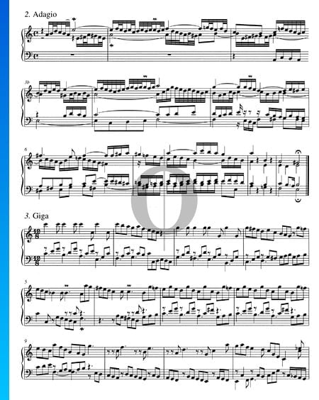 Concerto in C-Dur, BWV 977: 2. Adagio Musik-Noten