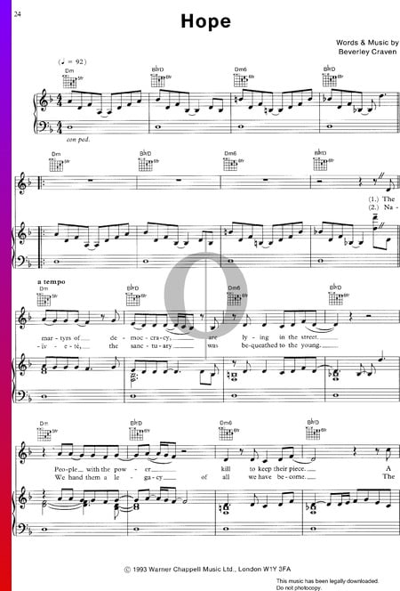 Hope Musik-Noten