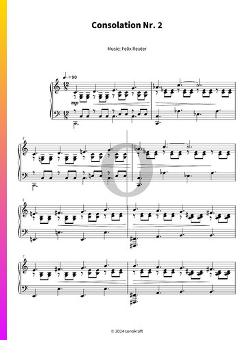 Consolation, No. 2 Partitura