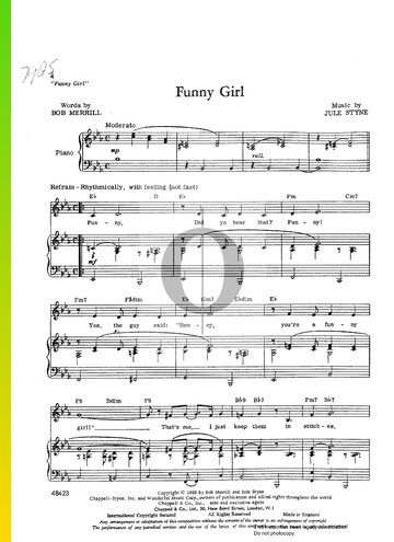 Funny Girl Musik-Noten