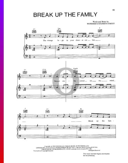 Break Up The Family Sheet Music