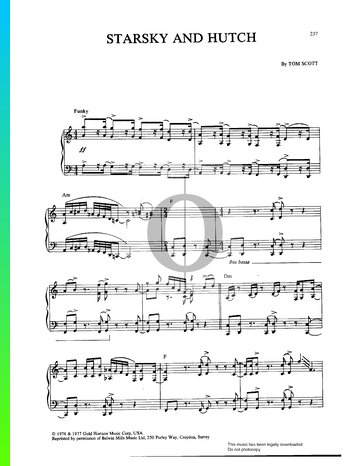 Starsky And Hutch Sheet Music
