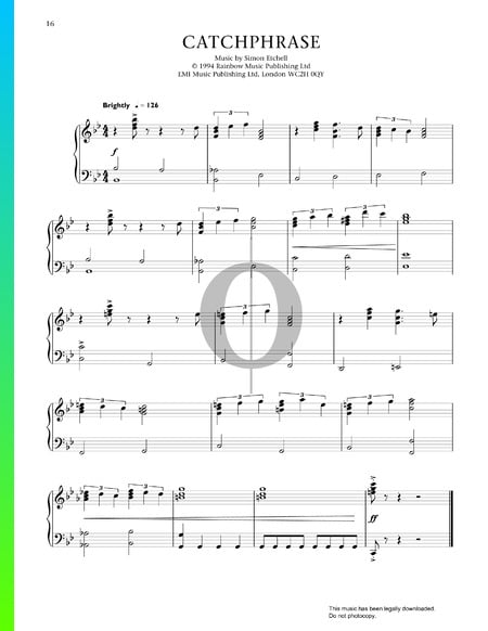 Catchphrase Partitura