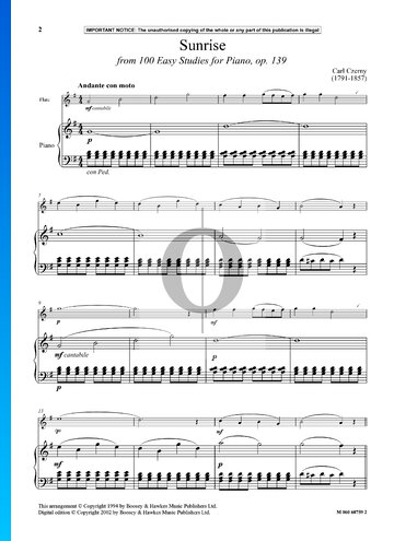 Study in C Major, Op. 139: No. 10 Sunrise Musik-Noten
