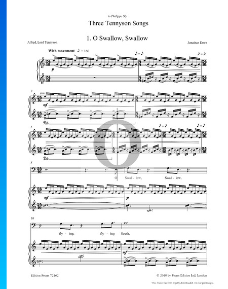 Three Tennyson Songs Partitura