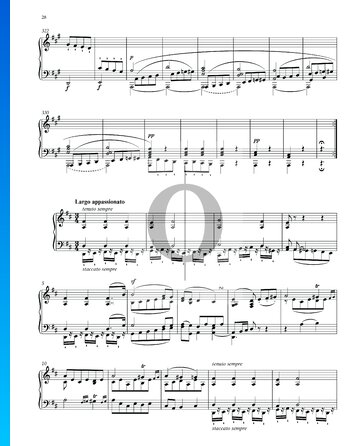 Sonata en la mayor, Op. 2 n.º 2: 2. Largo appassionato Partitura