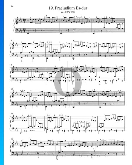 Prelude E-flat Major, BWV 998