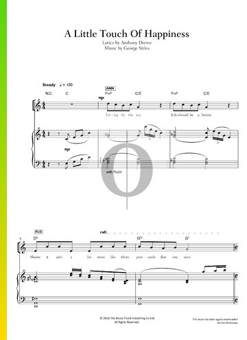 A Little Touch Of Happiness Partitura