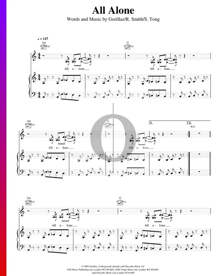 all-alone-gorillaz-piano-sheet-music-oktav