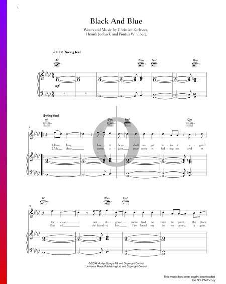 Black Blue Sheet Music