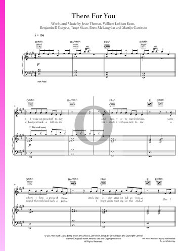 There For You Sheet Music