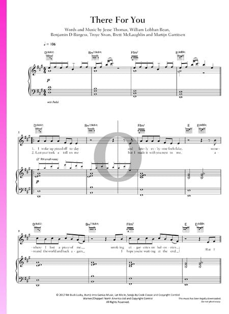 There For You Sheet Music