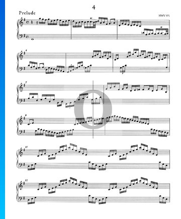 Präludium und Capriccio g-Moll, HWV 571: Präludium Musik-Noten