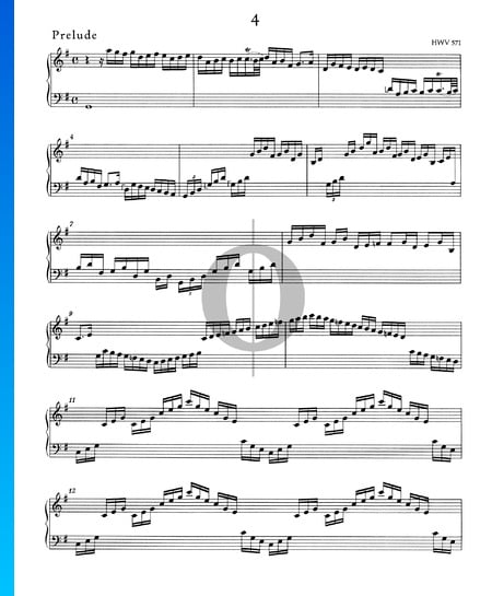 Prelude and Capriccio G Major, HWV 571: Prelude Sheet Music