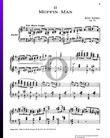 Three Miniatures In Syncopation, Op. 76: No. 2 Muffin Man Partitura