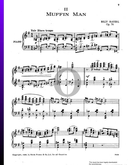 Three Miniatures In Syncopation, Op. 76: No. 2 Muffin Man