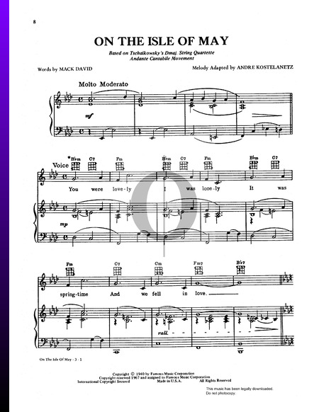 On The Isle Of May Sheet Music