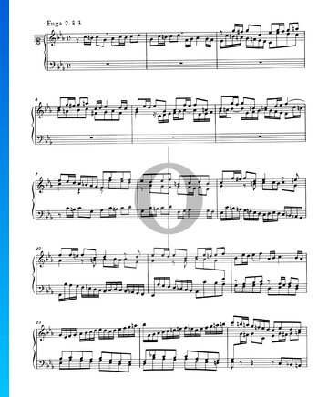 Fuga 2 en do menor, BWV 847 Partitura