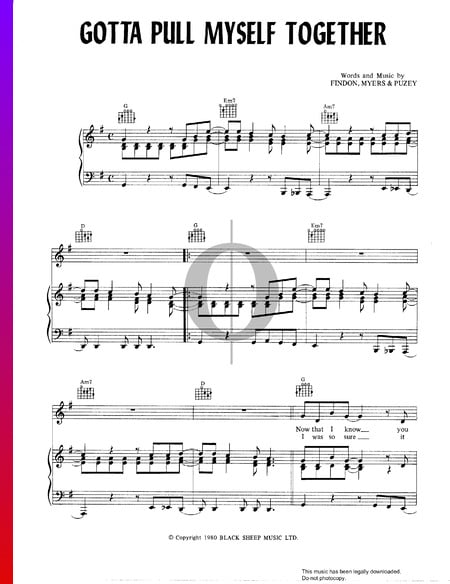 Gotta Pull Myself Together Sheet Music