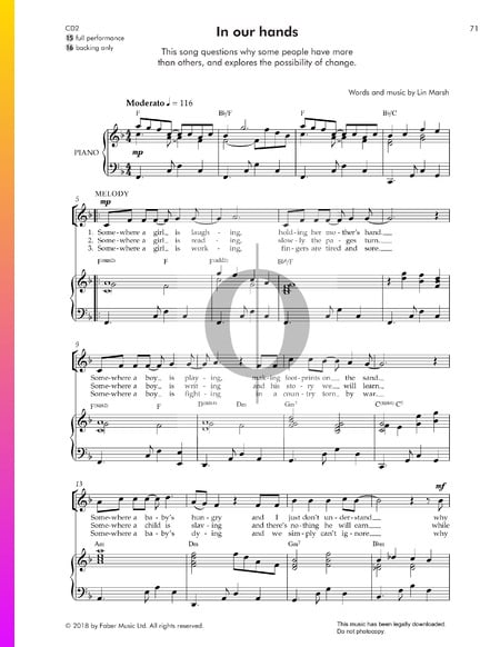 In Our Hands Sheet Music