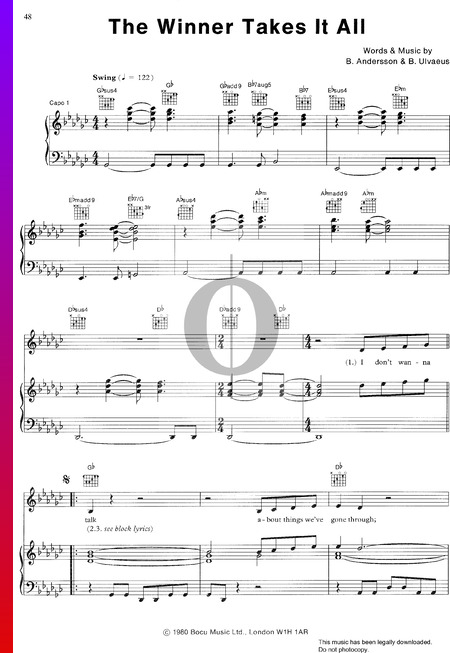 Another Brick In The Wall sheet music for trumpet solo (PDF)