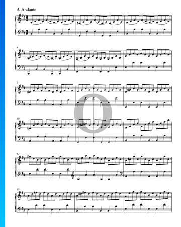 Concerto in B Minor, BWV 979: 4. Andante bladmuziek