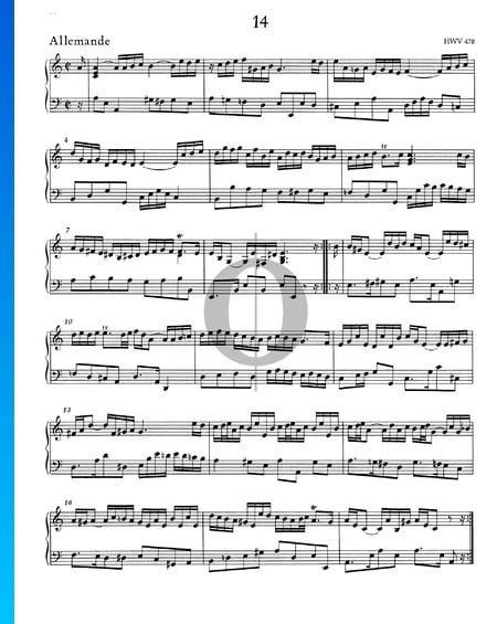 Allemande A Minor, HWV 478 Sheet Music