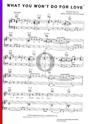 What You Won't Do For Love Partitura