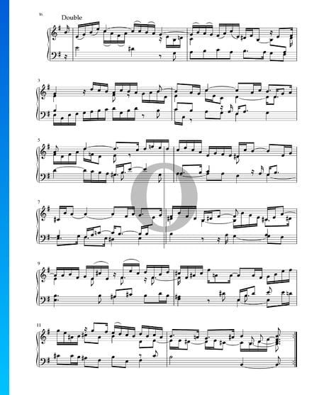 Partita in E Minor, BWV 1002: 2. Double Sheet Music