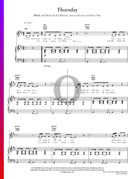 Thursday Sheet Music