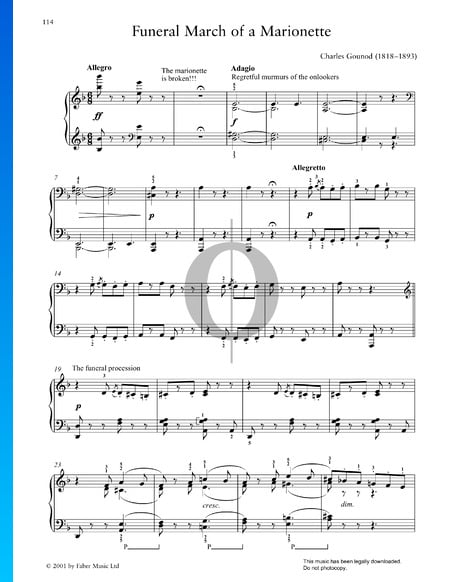 Funeral March Of A Marionette Sheet Music