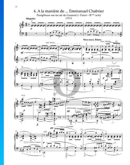 A la manière de Emmanuel Chabrier, M.63/2 Sheet Music