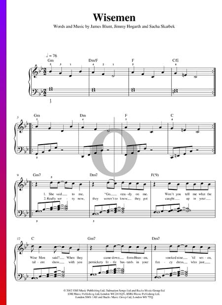 Wisemen Sheet Music