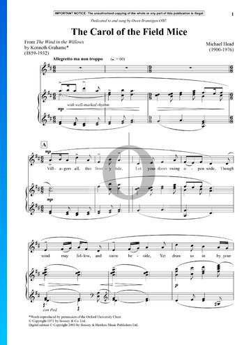 The Carol Of The Field Mice Partitura