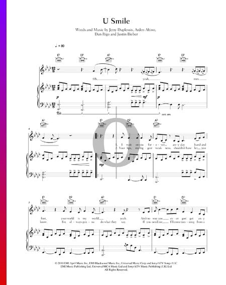 U Smile Sheet Music