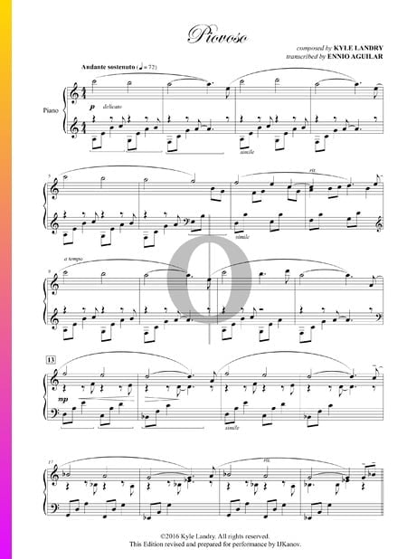 Piovoso Partitura