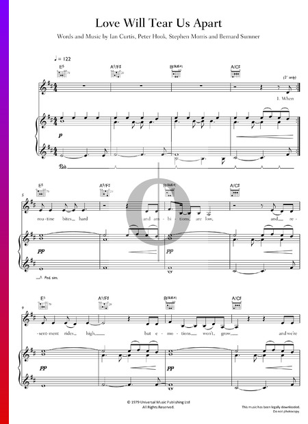 Love Will Tear Us Apart Sheet Music