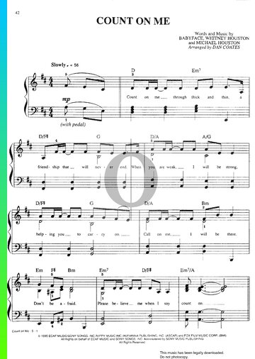 Count On Me Sheet Music