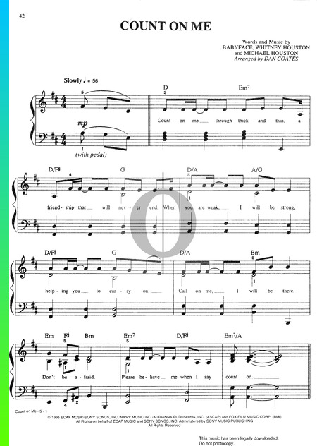 Count On Me Sheet Music