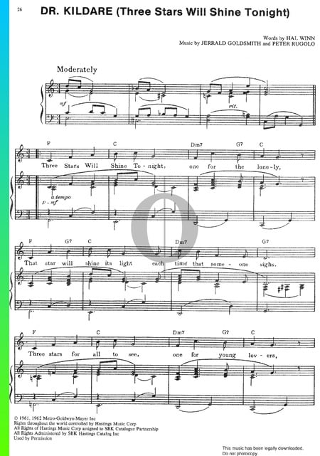 Dr. Kildare (Three Stars Will Shine Tonight) Musik-Noten