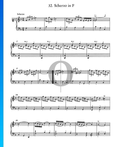 Scherzo in F-Dur, Nr. 32 Musik-Noten