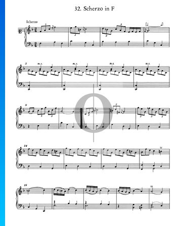 Scherzo in F Major, No. 32 Sheet Music