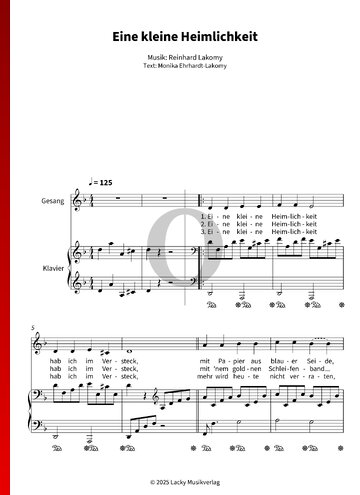 Eine kleine Heimlichkeit Sheet Music