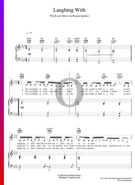 Laughing With Sheet Music